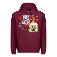 Burgundy te amo te quila Premium Hoodie - NancyCooperArtShop