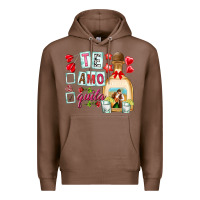 Chestnut te amo te quila Premium Hoodie - NancyCooperArtShop