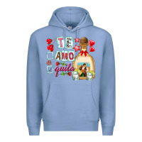 Colony Blue te amo te quila Premium Hoodie - NancyCooperArtShop