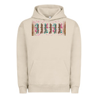 Pigment French Oak teacher gemstone and pink flower libbey glass Urban Hoodie - BundleAndBundleShop