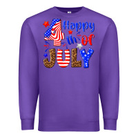 Purple happy 4th of july Premium Sweatshirt - NancyCooperArtShop