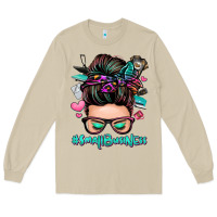 Mushroom small business messy bun Long Sleeve Tee - Zillion Design Studio
