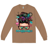 Toasted Coconut small business messy bun Long Sleeve Tee - Zillion Design Studio