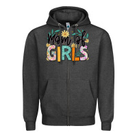 Charcoal Heather mom of girls Zipper Hoodie - JahusDesignShop