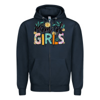 Navy mom of girls Zipper Hoodie - JahusDesignShop
