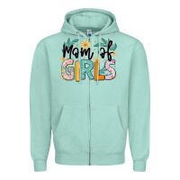 Seafoam mom of girls Zipper Hoodie - JahusDesignShop