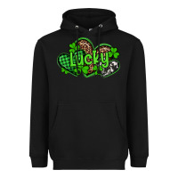 Black st patricks day lucky western hearts Heavyweight Hoodie - Artiststas