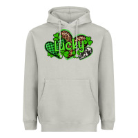 St Patricks Day Lucky Western Hearts Heavyweight Hoodie | Teevron
