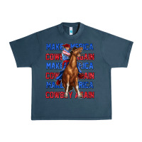 Midnight Navy make america cowboy again Urban Heavy Tee - texasbilliewilder