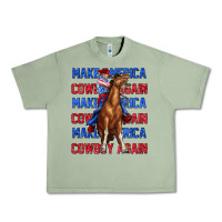Oil Green make america cowboy again Urban Heavy Tee - texasbilliewilder