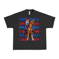 Pigment Black make america cowboy again Urban Heavy Tee - texasbilliewilder