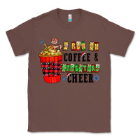 Chestnut I Run On Coffee & Christmas Cheer Classic Tee - CowhideDigitalArt