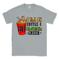Heather Grey I Run On Coffee & Christmas Cheer Classic Tee - CowhideDigitalArt