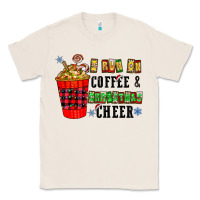 Natural I Run On Coffee & Christmas Cheer Classic Tee - CowhideDigitalArt