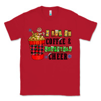 Red I Run On Coffee & Christmas Cheer Classic Tee - CowhideDigitalArt