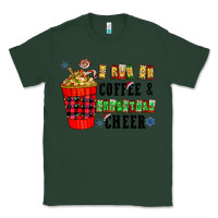 Sports Green I Run On Coffee & Christmas Cheer Classic Tee - CowhideDigitalArt