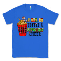 True Royal I Run On Coffee & Christmas Cheer Classic Tee - CowhideDigitalArt