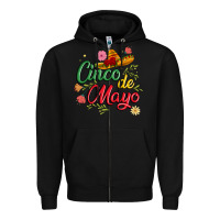 Black cinco de mayo Zipper Hoodie - JahusDesignShop