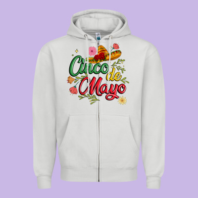 Cinco De Mayo Zipper Hoodie Designed By Jahusdesignshop