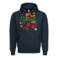 Navy cinco de mayo Zipper Hoodie - JahusDesignShop