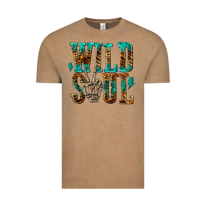 Wild Soul With Skeleton Hand Vintage Tee by texasbilliewilder | Teevron