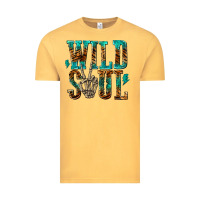 Vintage Mustard wild soul with skeleton hand Vintage Tee - texasbilliewilder