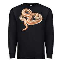 Black Rosy Boa Snake Illustrations Premium Sweatshirt - LillyAllenDesigns