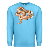 Ocean Blue Rosy Boa Snake Illustrations Premium Sweatshirt - LillyAllenDesigns