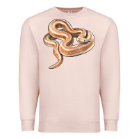 Pale Pink Rosy Boa Snake Illustrations Premium Sweatshirt - LillyAllenDesigns