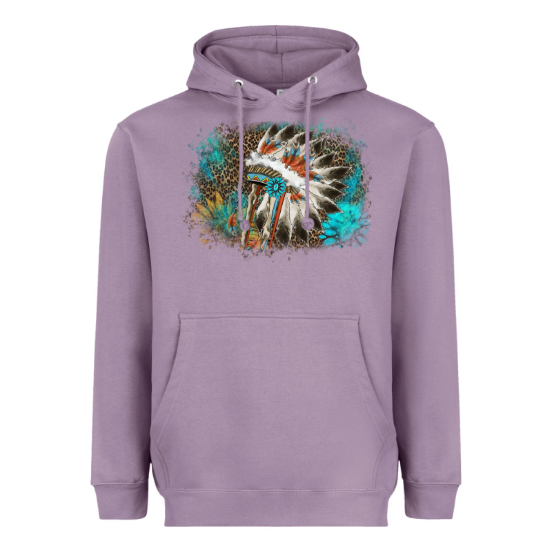 Indian Headress Sunflower Leopard Heavyweight Hoodie by AdoDesignShop | Teevron