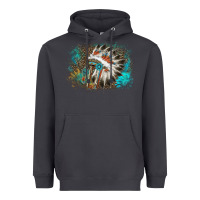 Smoke indian headress sunflower leopard Heavyweight Hoodie - AdoDesignShop