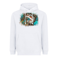 White indian headress sunflower leopard Heavyweight Hoodie - AdoDesignShop