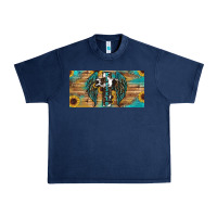 Navy Blessed cros sunflowers Urban Heavy Tee - RanaPortraitStore