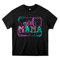 Black leopard camo girl mama Mother's Day Heavy Core Tee - LillyAllenDesigns