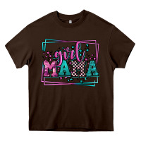 Chocolate Brown leopard camo girl mama Mother's Day Heavy Core Tee - LillyAllenDesigns