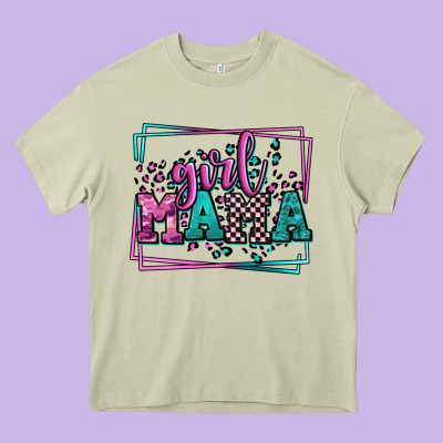 Leopard Camo Girl Mama Mother's Day Heavy Core Tee Designed By Lillyallendesigns