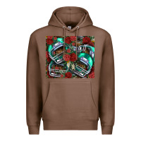 Chestnut floral american football  helmet Premium Hoodie - NancyCooperArtShop