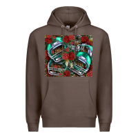 Coffee floral american football  helmet Premium Hoodie - NancyCooperArtShop