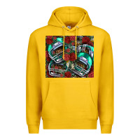 Lemon floral american football  helmet Premium Hoodie - NancyCooperArtShop