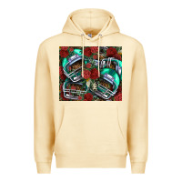 Pina Colada floral american football  helmet Premium Hoodie - NancyCooperArtShop