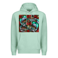 Seafoam floral american football  helmet Premium Hoodie - NancyCooperArtShop
