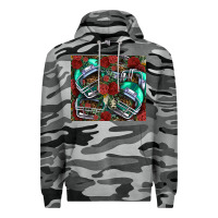 Slate Camo floral american football  helmet Premium Hoodie - NancyCooperArtShop