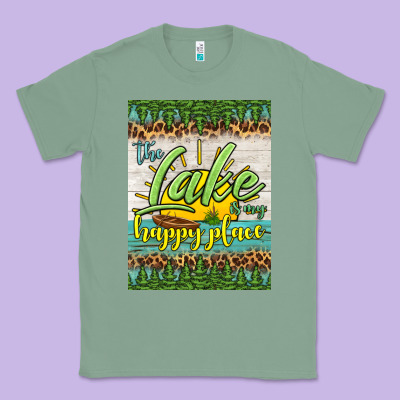 The Lake Is My Happy Place Air Freshener Classic Tee Designed By Hra Design Shop