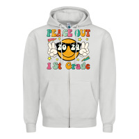 Dove Grey peace out 2024 1st grade Zipper Hoodie - JahusDesignShop