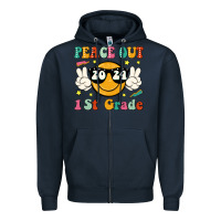 Navy peace out 2024 1st grade Zipper Hoodie - JahusDesignShop