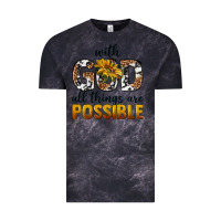 Cloud Black with god al things ara possible Vintage Tee - texasbilliewilder