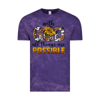 Cloud Purple with god al things ara possible Vintage Tee - texasbilliewilder