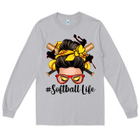Moon Dust softball life messy bun Long Sleeve Tee - Zillion Design Studio