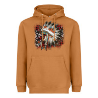 İndian Headress Cowhide Heavyweight Hoodie | Teevron