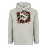 Moon Dust İndian Headress Cowhide Heavyweight Hoodie - AdoDesignShop